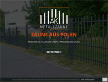 Tablet Screenshot of metallzaune-aus-polen.de